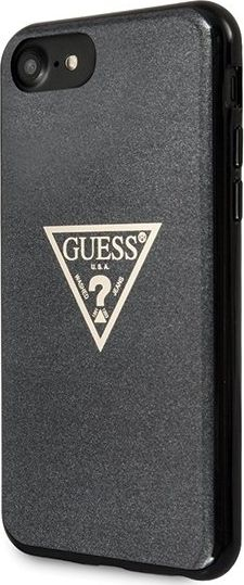 Këllëf telefoni Guess Glitter Triangle, hardcase, për iPhone 7 8 SE 2020, i zi