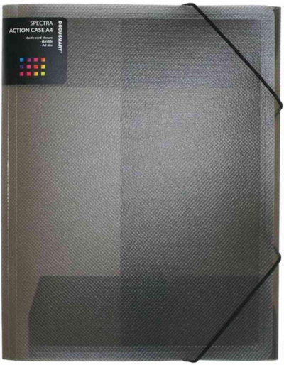 Dosje plastike Stickn Docusmart BNT514321, A4, 3 klapa, gri smoke