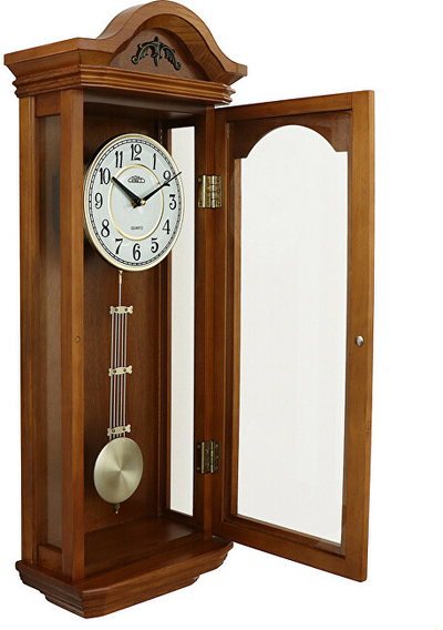 Orë muri Prim Retro Pendulum II - A E03P.4167.50.A, kafe