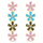Vathë për femra Brilio Silver Flowers EA1033YRBW, të artë/shumëngjyrësh