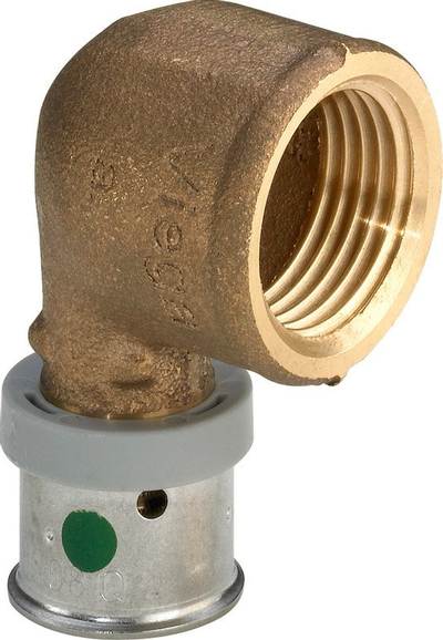 Лак конектор Viega Elbow 607821, 20 x 3/4, мазен метален