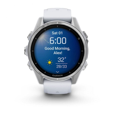 Ora e zgjuar Garmin Fenix 8 AMOLED 43mm, GPS, 1.3", e bardhë