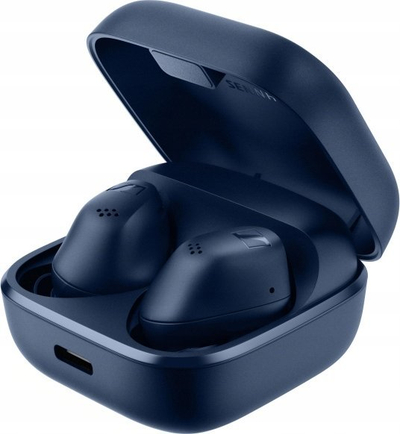 Docka Bluetooth Sennheiser Accentum TWS, me mikrofon, me kuti karikimi, blu