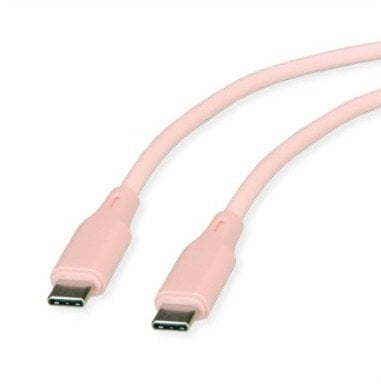 Kabllo USB C në USB C Roline 11.02.9122, 1m, USB 2.0, 60W, e bardhë