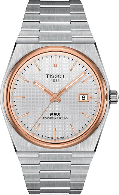 Orë për meshkuj Tissot PRX Powermatic 80 T137.407.21.031.00. e argjendtë/artë