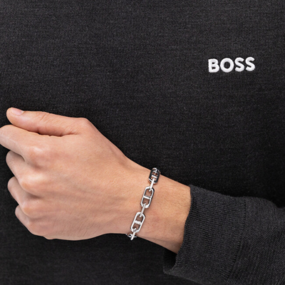 Byzylyk për meshkuj Hugo Boss Kode 1580727M, i argjendtë