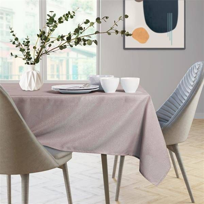 Mbulesë tavoline AmeliaHome EMPIRE, 155x155 cm, që s’mer njolla kollaj, rozë e çelët