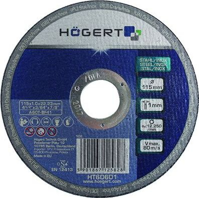 Disk prerës Hogert Technik HT6D601, 115mm, 1mm, për mulli këndi