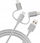 Kabllo karikimi JOBY Charge and Sync 3 në 1, 1.2m, USB C Lightning Micro USB, gri metalike