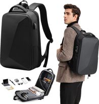 Çantë shpine Mozos PM37, për laptop 15.6", 20-32L, anti vjedhje, gri