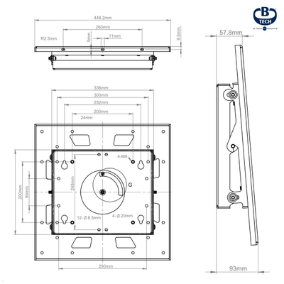 Mbajtëse muri për TV B-Tech BT7550/B, 37"-65", 70kg, e zezë