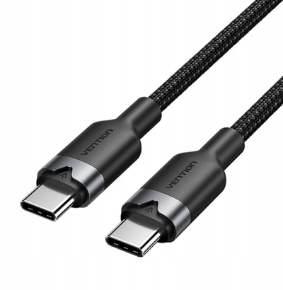 Kabllo Vention USB 2.0 Type C në Type C, 3A, 1m, i zi