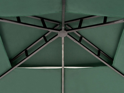 Pavion metalik Beliani Naro, 240x148cm, çati rezistente UV, jeshil i errët