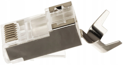 Plug modular RJ45 Cat7, set 10 copë, transparent