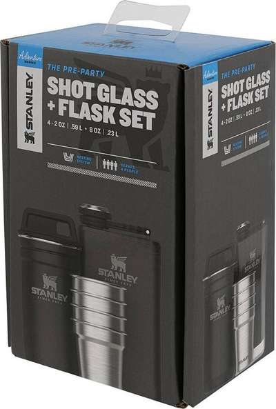Set me shishe çeliku Stanley Adventure, 230ml, 4 gota 60ml, i zi