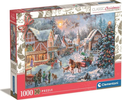 Puzzle Clementoni Getting Ready for Christmas, 1000 copa, për të rritun, shumëngjyrësh