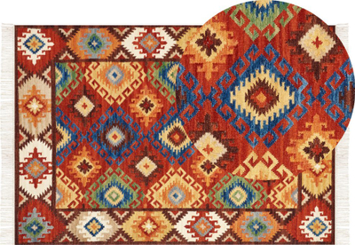 Tapet leshi Kilim ZOVUNI, 160 x 230 cm, lesh me pambuk, shumëngjyrësh