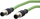Kabllo rrjeti Metz Connect 142M1D11010 M12 CAT5e, 1m, PUR, e gjelbër