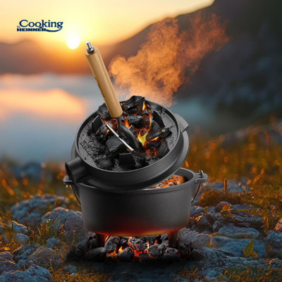 Teneqe gize PURE Cast Iron Pot, 25 cm, 4L, natyral