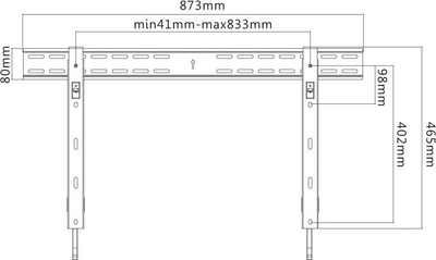 Ѕиден држач Reflecta Slim 70-8040, за ТВ 37"-70", до 40 kg, црн