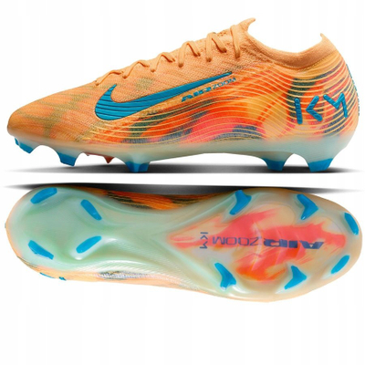 Këpucë futbolli Nike Mercurial Vapor 16 Elite Kylian Mbappé, tokë e thatë, Air Zoom, portokalli