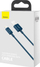 Kabllo karikimi Baseus CALYS-C03, USB në Lightning, 2m, 2.4A, blu