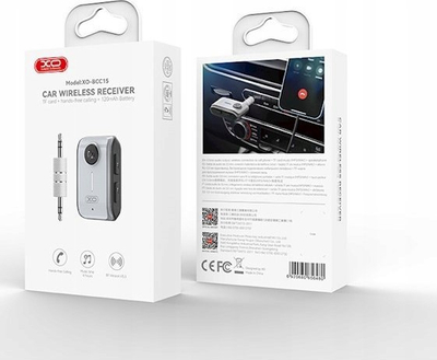 Transmetues FM XO BCC15, me Bluetooth, me hyrje 3.5 mm, i zi