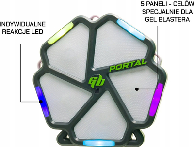Shenjë elektronike Gel Blaster Portal Target, LED, me aplikacion, gri