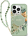 Kapak telefoni Guess GUHMP16LHFWBRCESN, për iPhone 16 Pro 6.3", MagSafe, jeshil me lule