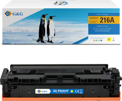 Toneri G&amp;G GG-PH2412Y, kompatibil me HP W2412A, i verdhë, 850 faqe