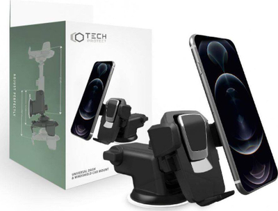 Mbajtëse telefoni Tech-Protect Dash & Windshield, e zezë