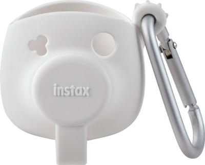 Këllëf silikoni kamerë Fujifilm Instax PAL, me karabiner, i bardhë
