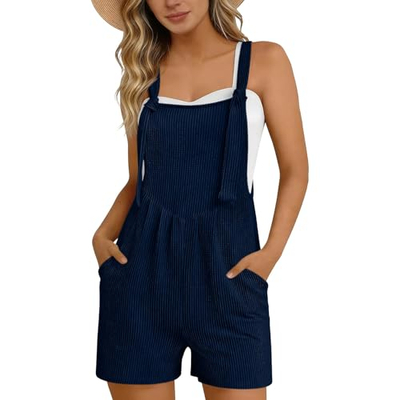 Rompers veror për femra Piuwrlz, pa mëngë, me xhepa, navy, 2XL
