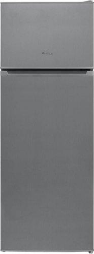 Frigorifer Amica FD2355.4X, ngrirës sipër, klasa F, inox argjendtë