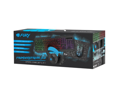Сет тастатура, глушец и слушалки FURY Thunderstreak 3.0, црн