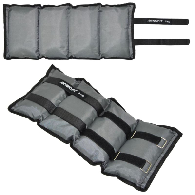 Pesha për kyç Enero Fit, 10 kg 2x5 kg, neopren, gri