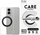 Etui mbrojtës CARE by PanzerGlass Feature Case për Samsung S25 Edge, me këmbë mbajtëse, Qi kompatibël, transparent me kornizë të zezë