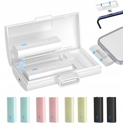 Безжичен микрофон LensGo 518, за iPhone и iPad, црн