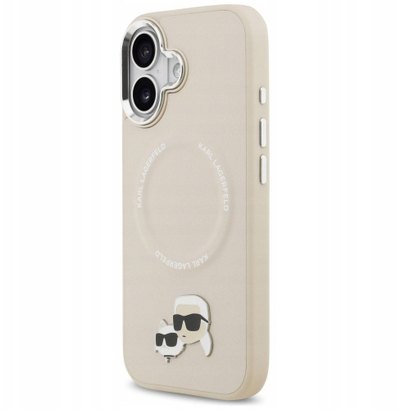 Mbulesë telefoni Karl Lagerfeld MagSafe, për iPhone 17, PU, bezhë