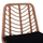 Stol metalik + wicker HM5706, bezhë