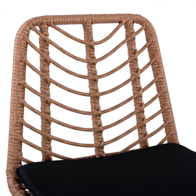 Stol metalik + wicker HM5706, bezhë