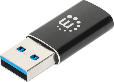 Adapter USB Manhattan, USB-A në USB-C, 10 Gbps, i zi