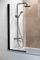 Ekran vaska KFA Modern 1, 67x140 cm, xham 4 mm, profil i zi