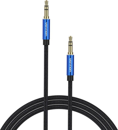 Kabllo audio Vention Cotton Braided, 3.5 mm plug to plug, 2 m, blu