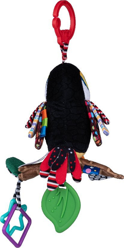 Lodër varëse për bebe Dumel Iwo Toucan, me zile, me shumë ngjyra
