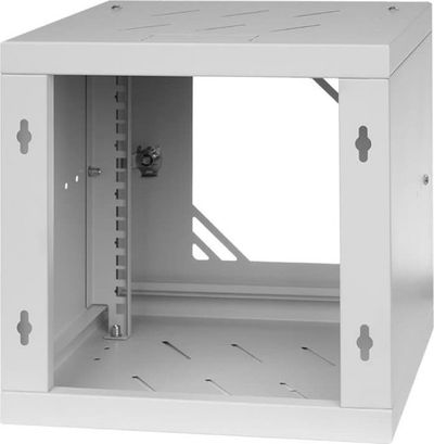 Kabinet mural Lexi-Net Basic 10", 6U, 292x300 mm, derë xhami, gri