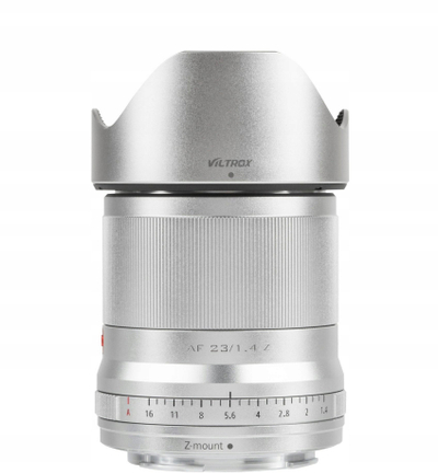 Objektiv Viltrox AF 23mm F1.4 Z, për Nikon Z, autofokus STM, argjendtë