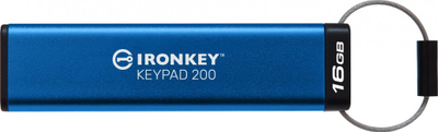 Pendrive Kingston IronKey Keypad 200, 16 GB, USB-A, i kaltër