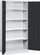 Kabinet, 950x1900x500 mm, 4 rafte, RAL7035/7016