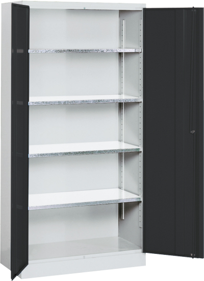 Kabinet, 950x1900x500 mm, 4 rafte, RAL7035/7016